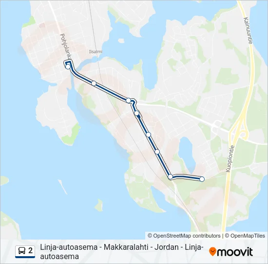 2 Bus Line Map