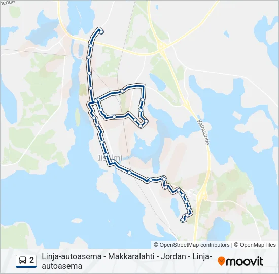2 Bus Line Map