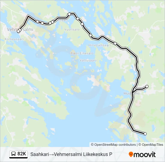82K Bus Line Map