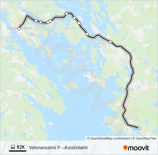 82K Bus Line Map
