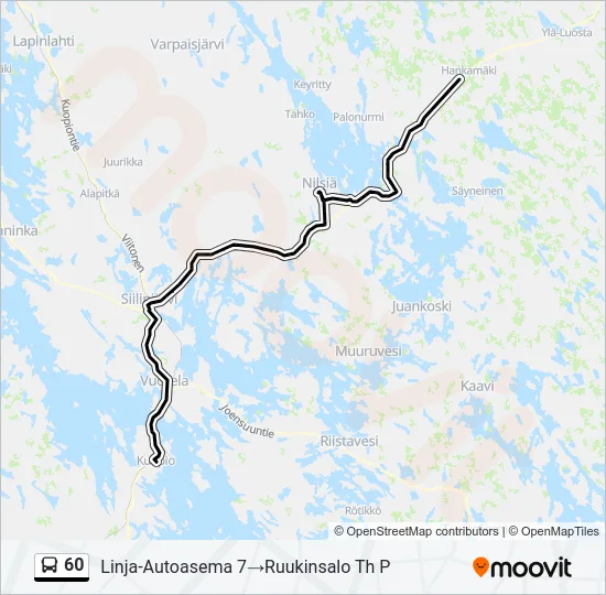 60 Bus Line Map