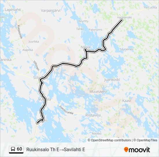 60 Bus Line Map