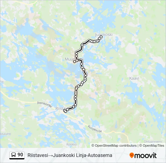 90 Bus Line Map