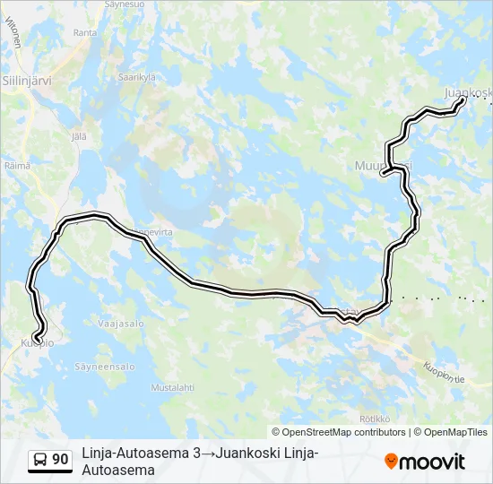 90 Bus Line Map