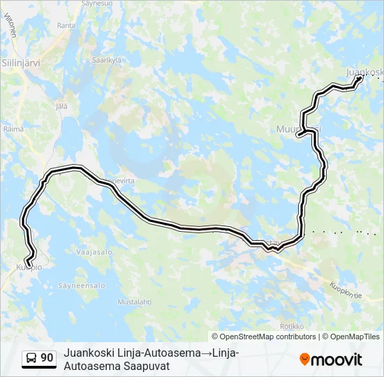 90 Bus Line Map