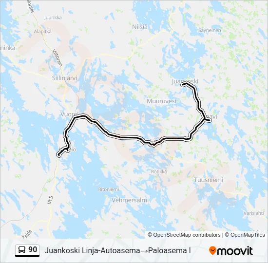 90 Bus Line Map