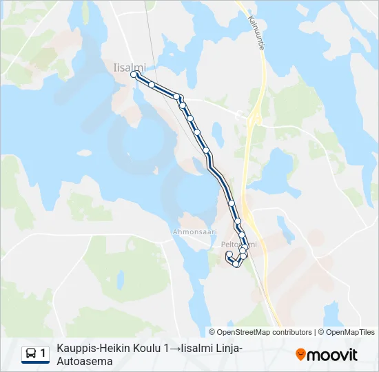 1 Bus Line Map