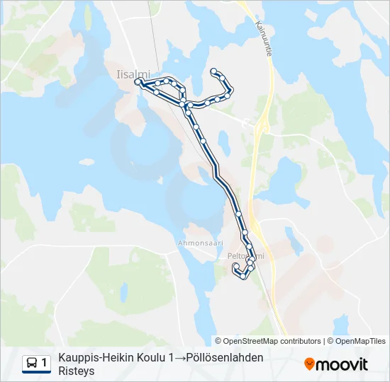 1 Bus Line Map