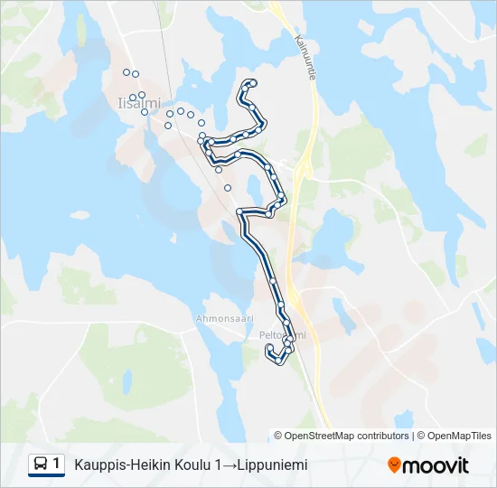1 Bus Line Map