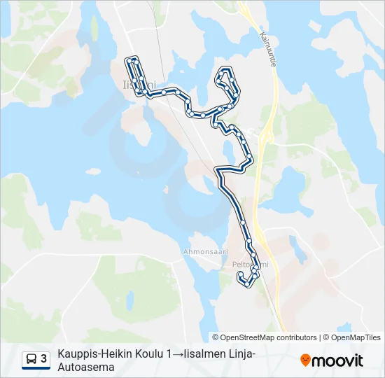 3 Bus Line Map