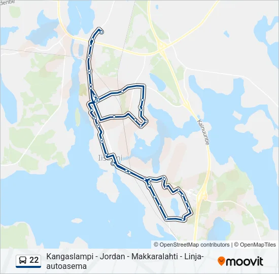 22 Bus Line Map