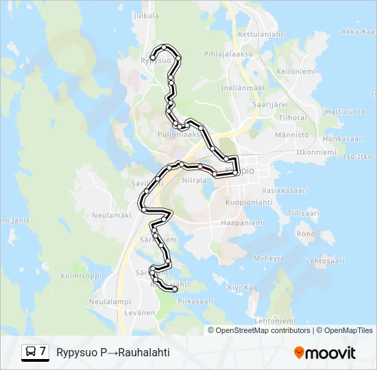 7 Bus Line Map