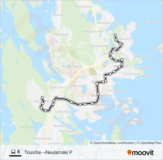 8 Bus Line Map