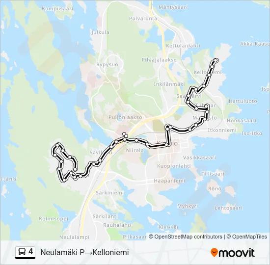 4 Bus Line Map
