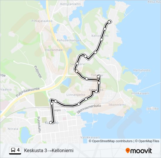 4 Bus Line Map