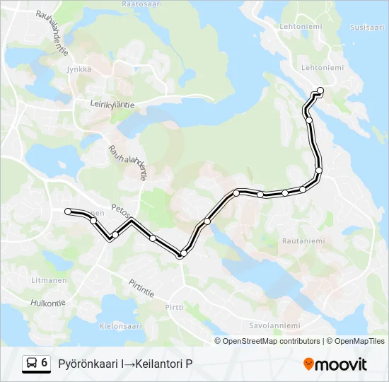 6 Bus Line Map