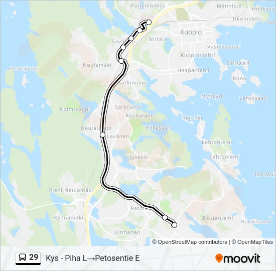 29 Bus Line Map