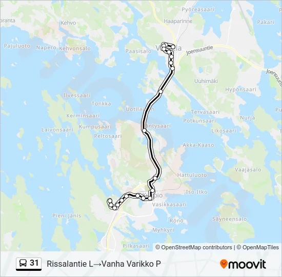 31 Bus Line Map