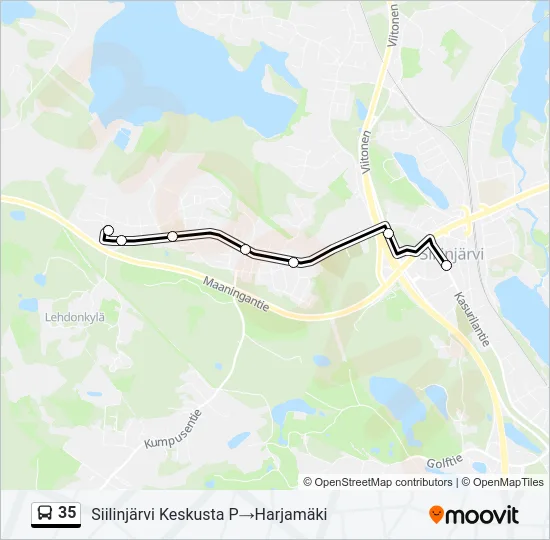 35 Bus Line Map