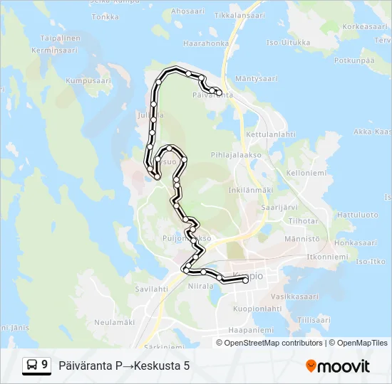9 Bus Line Map