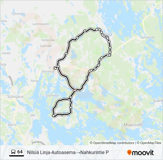 64 Bus Line Map