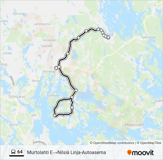 64 Bus Line Map