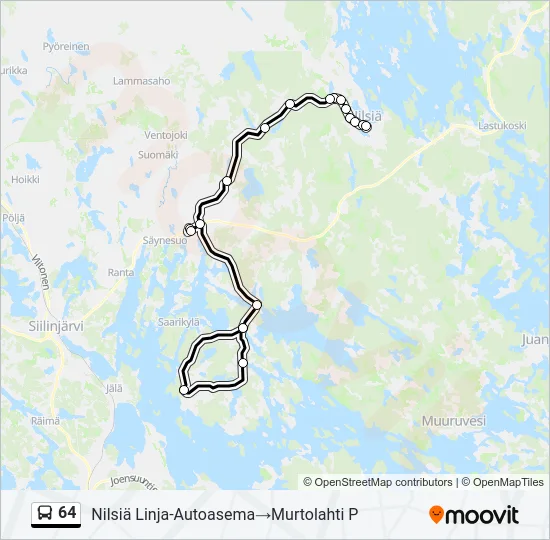 64 Bus Line Map