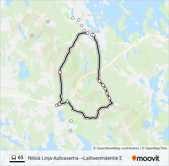 65 Bus Line Map