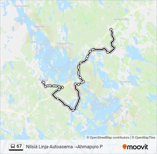 67 Bus Line Map