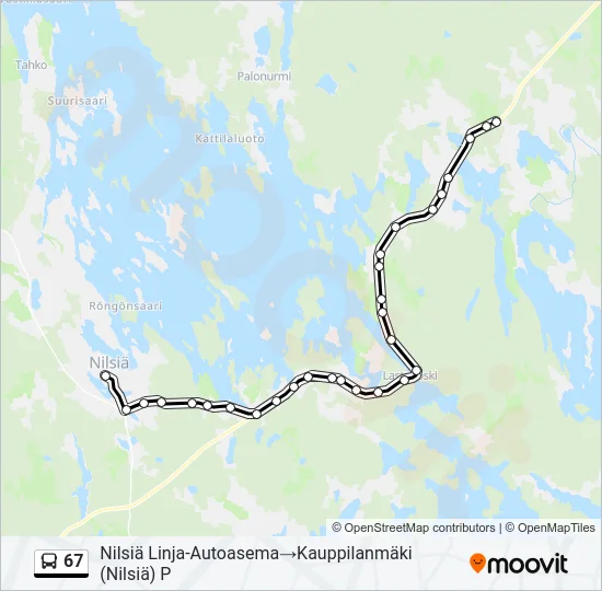 67 Bus Line Map