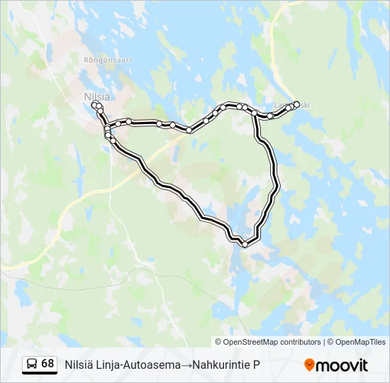 68 Bus Line Map