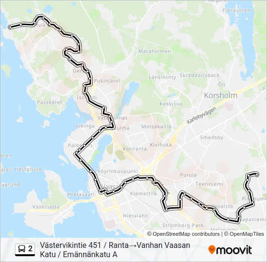 2 Bus Line Map