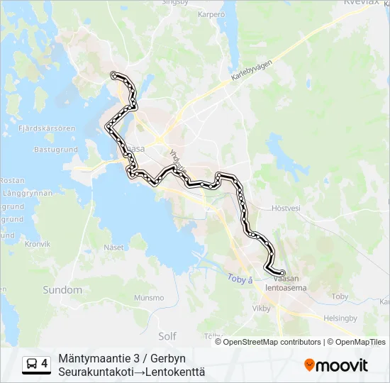 4 Bus Line Map