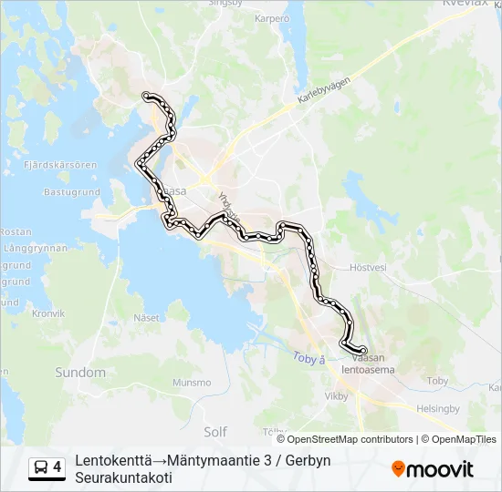 4 Bus Line Map