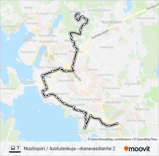 7 Bus Line Map