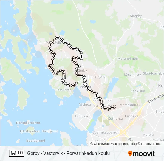 10 Bus Line Map