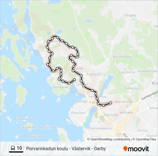 10 Bus Line Map