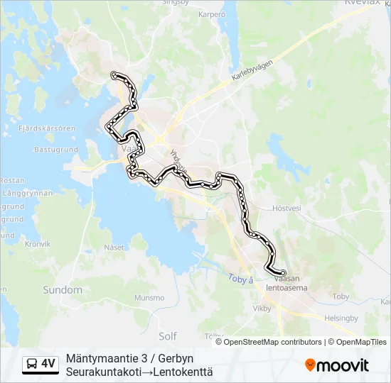4V Bus Line Map