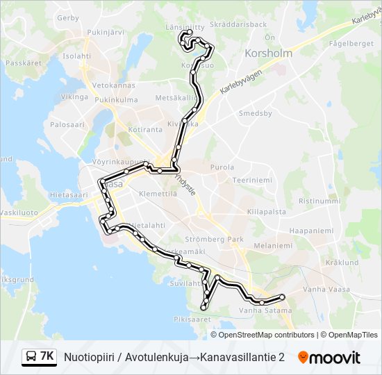 7K bus Line Map