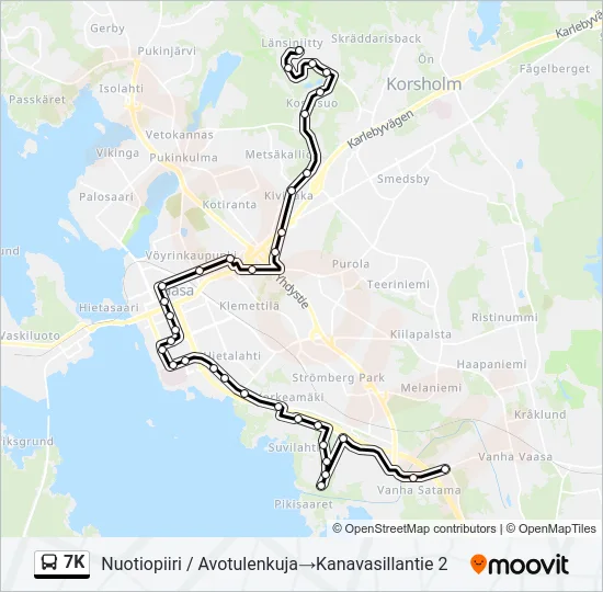 7K Bus Line Map