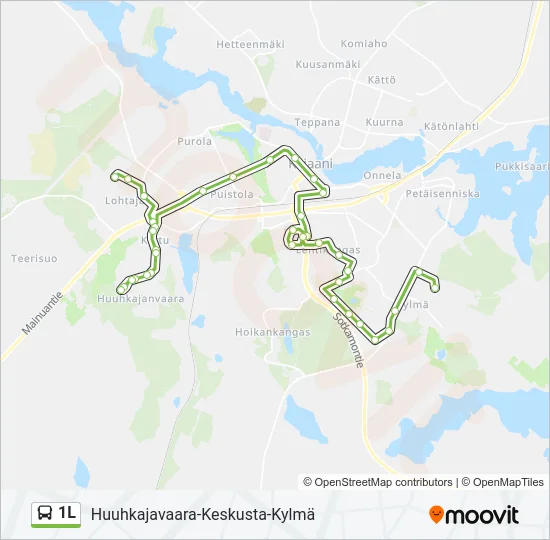 1L Bus Line Map