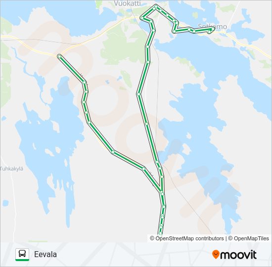 JUURIKKALAHTI IP bussi -linjakartta