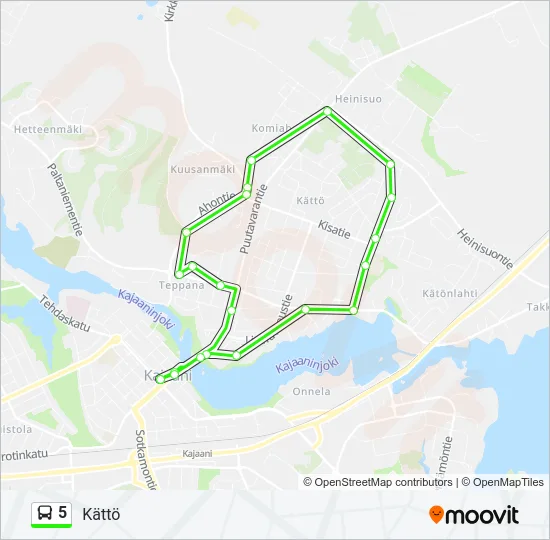 5 Bus Line Map