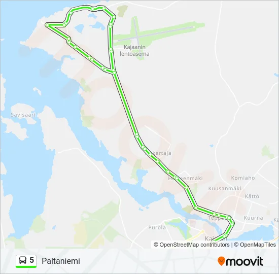 5 Bus Line Map