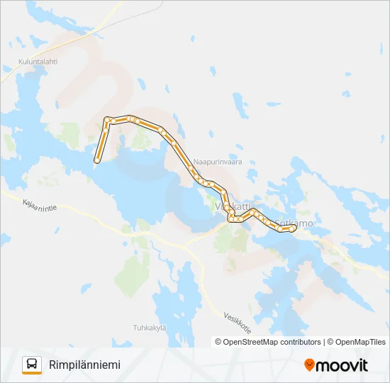 POHJAVAARA IP Bus Line Map