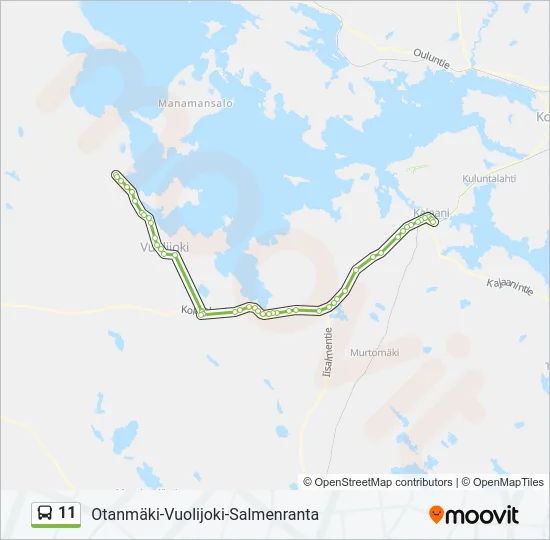 11 Bus Line Map