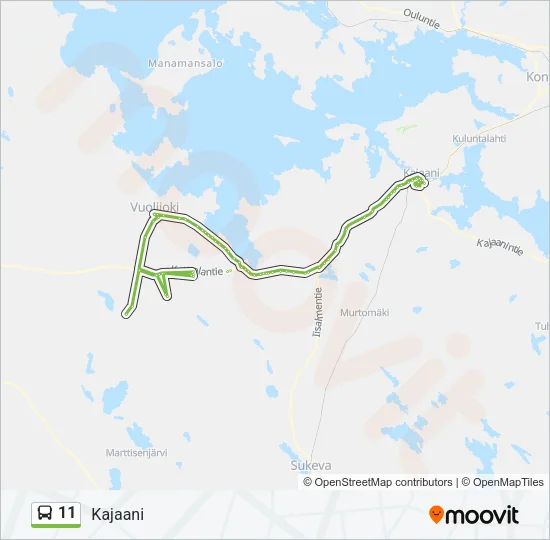 11 Bus Line Map