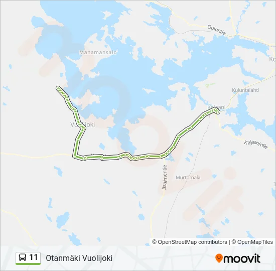 11 Bus Line Map