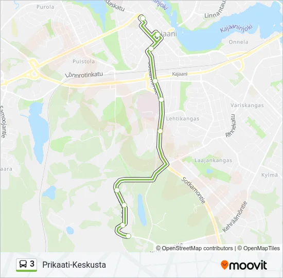 3 Bus Line Map
