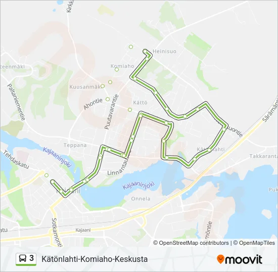 3 Bus Line Map